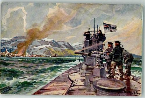 1917 U-Boot Matrosen Spende Künstlerkarte
