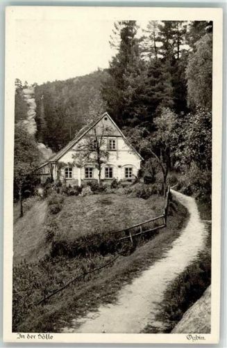 Kurort Oybin In der Hölle Sächsische Heimatschutz-Postkarte
