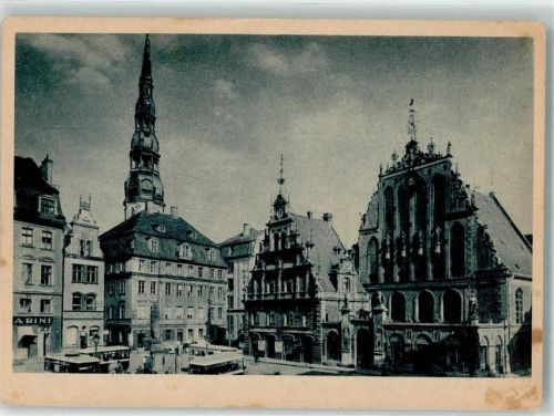 Riga 1943 Rathausplatz Omnibus Foto AK