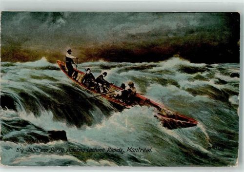 Montreal 1925 Big John and Party shooting Lachine Rapids