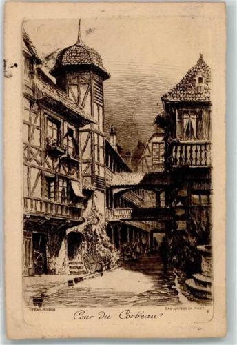 Strasbourg sign. CH. Pinet Cour du Corbeau