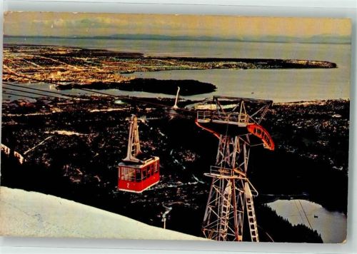 Vancouver Grouse Mountain Skyride Panorama North Vancouver Schwebebahn Schnee Winter Ski Sport