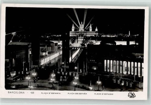 Barcelona Plazs de Espana Nacht