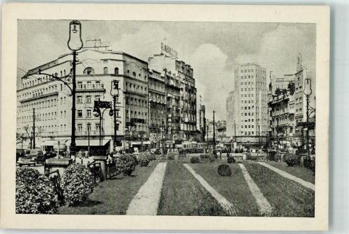 Beograd Terazije Hotel Balkan Straßenbahn Oldtimer