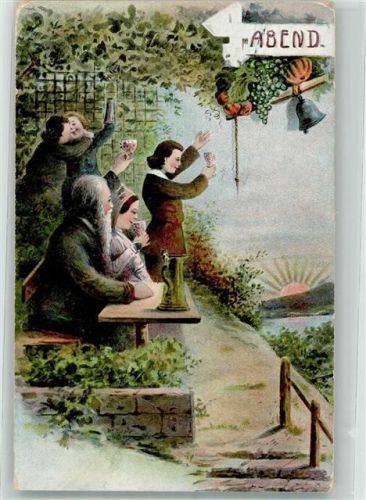 1911 Abend am Rhein