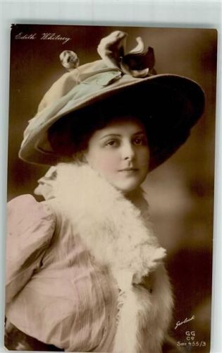 Edith Whitney Mia Lajeska Mode Hutmode Fotokünstler Gerlach Verlag GG + Co Serie 455/3 Filmschauspieler Foto AK