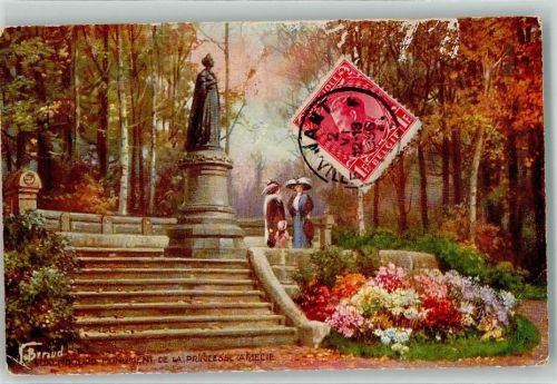 Luxembourg Denkmal Prnizessin Amelie de Saxe-Weimar Künstlerkarte
