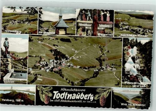 Todtnau Bergkapelle Büstenmacherbrunnen Wegweiser Wasserfälle