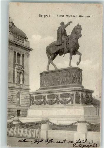 Beograd 1916 Denkmal Fürst Michael