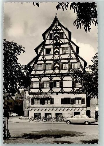 Memmingen Apotheke Auto Oldtimer Ort handschriftlich Foto AK