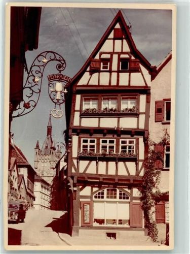 Bad Wimpfen Foto Original aus Archiv eines Ansichtskartenverlags Am Adlerbrunnen Oldtimer Ort handschriftlich