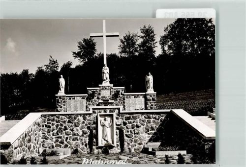 Silbach Kriegerdenkmal Kreuz Statue Ort handschriftlich Foto Original aus Archiv eines Ansichtskartenverlags