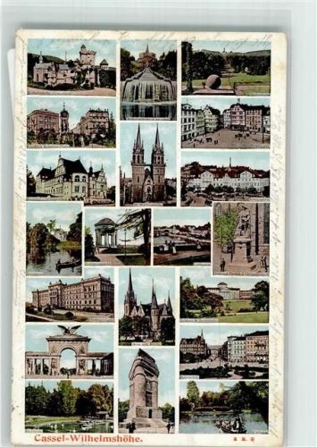 Wilhelmshöhe 1906 Löwenburg Kaskaden Friedrich-Wilhelm-Platz St. Martinskirche Königsplatz Bibliothek Justizgebäude Bahnhofstraße Schloss Denkmal Philipp der Großmütige Bismarcksäule Schöneaussicht