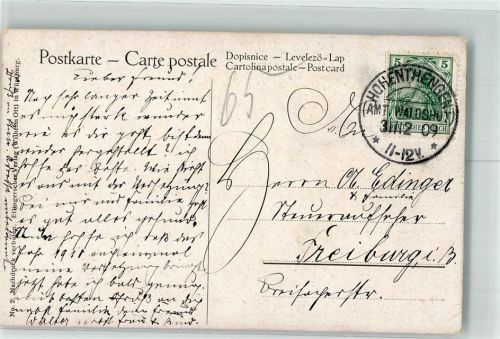 Hohentengen 1909 super Stempelabschlag