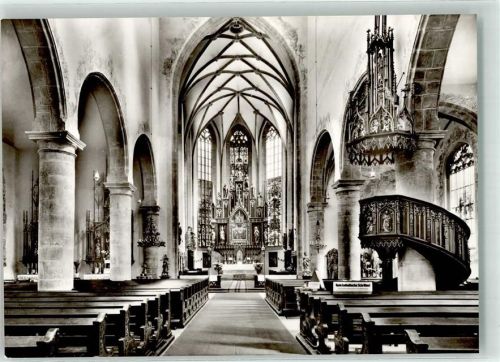 Münnerstadt Stadtpfarrkirche Ehemaliger Hochaltar von Tilman Riemenschneider 1490-92 Foto AK