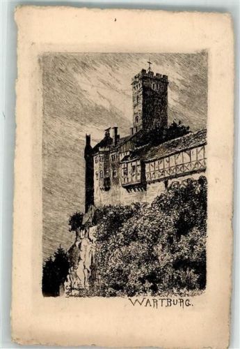 Eisenach sign. Carl Janker Künstlerkarte Wartburg