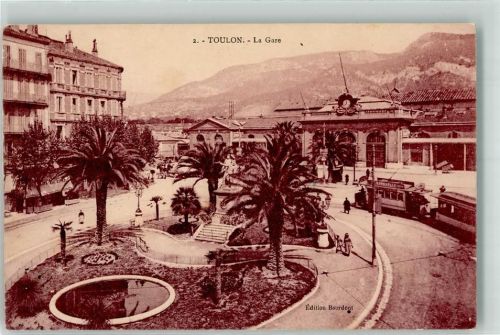 Toulon 1924 Bahnhof Straßenbahn