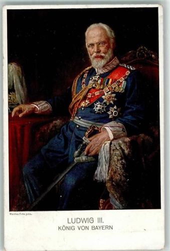 1913 Ludwig III König von Bayern , Uniform Orden Gemälde von Firle