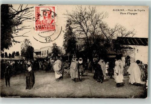 Los Alcazares 1912 Tracht Marktszene