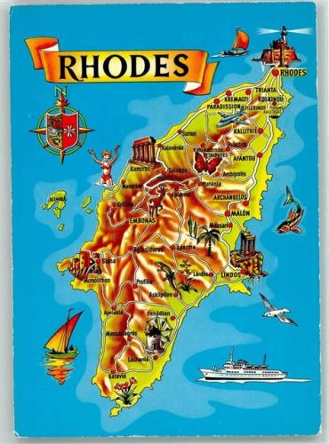 Rhodos Landkarte