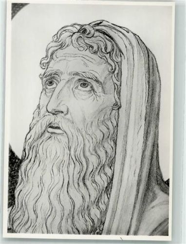 Beuron Zeichnung des greisen Simeon Beuroner Kunstschule Beuroner Kunstverlag 11082
