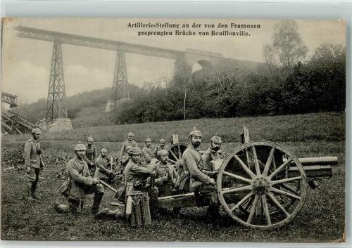 Bouillonville Geschütz Uniform Feldpost WK I Landwehr-Brigade