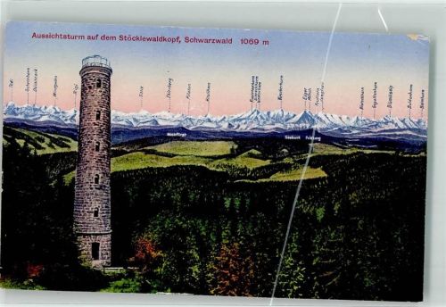 Furtwangen Stöcklewald-Turm mit Alpenpanorama