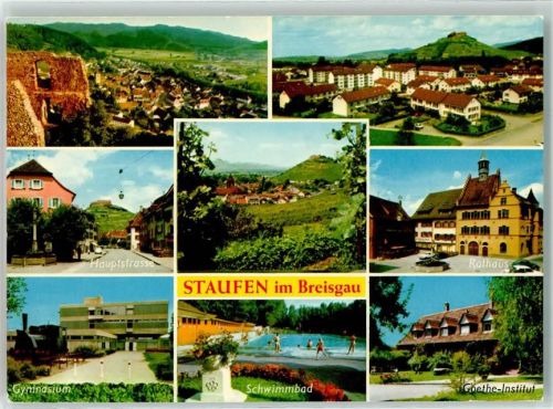 Staufen Rathaus Schwimmbad Gymansium