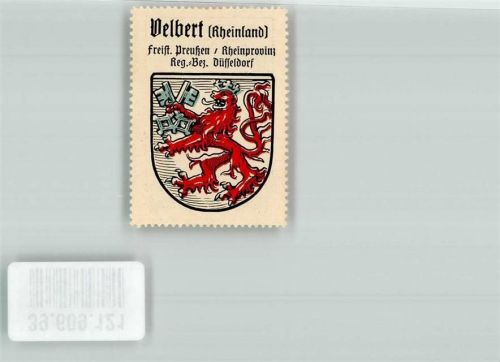 Velbert Vignette Reklame Kaffee Hag Nr. 60 Wappen Löwe