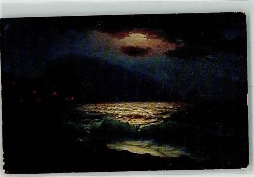 1916 sign. Lebedewa A. Mondnacht am Meer TSN Nr.207