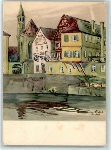 Schwäbisch Hall Deutschhanddruck-Laden sign.