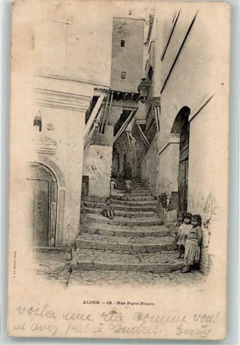 Alger 1902 Gasse rue Porte -Neuva