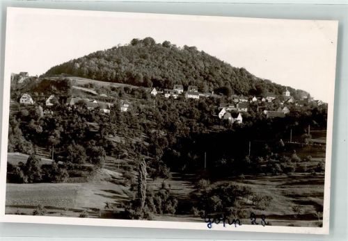 73033 W7320 Hohenstaufen FOTO KEINE AK Burgberg und Ort Ort handschriftlich Farbbeschriftung auf der Vorderseite