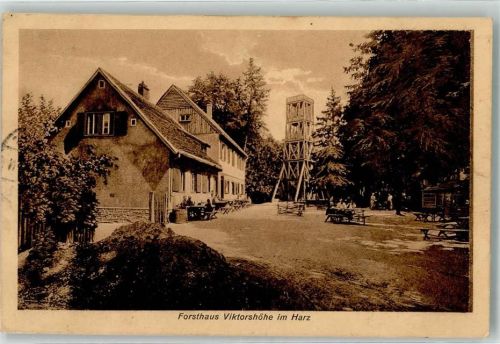 Gernrode 1927 Gasthaus Forsthaus Viktorshöhe Aussichtsturm