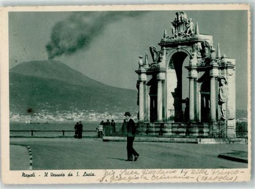 Napoli 1939 Vesuv Denkmal S. Lucia