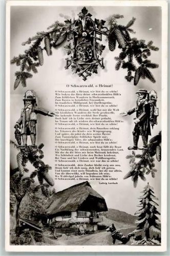O Schwarzwald O Heimat Gedicht von Ludwig Auerbach Schwarzwaldhaus Kuckucksuhr