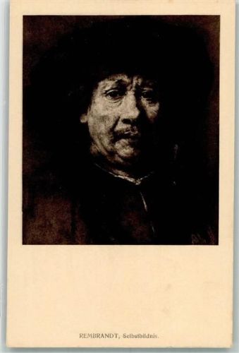 sign. Rembrandt Selbstbildnis Werbung Pastilles Valda