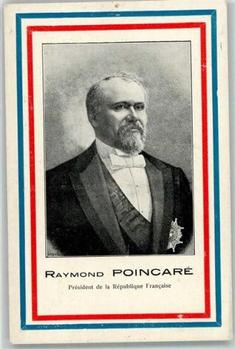 sign. Sadag Raymond Poincare Präsident der französischen Republik