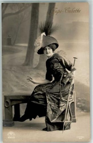 1911 Hutmode Jupe-Culotte Hosenrock Frauenschönheit