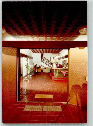 Partenstein Hotel Inneres Empfang Rezeption Treppe Pflanzen Sessel Ort handschriftlich