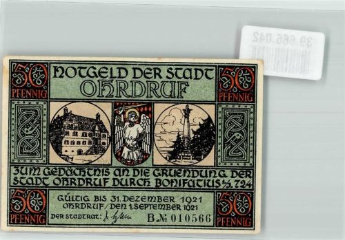 Ohrdruf 1921 50 Pfennig B. No. 010566