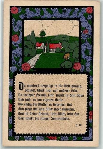 Landschaft Gedicht Verlag Bischof und Klein Nr.128