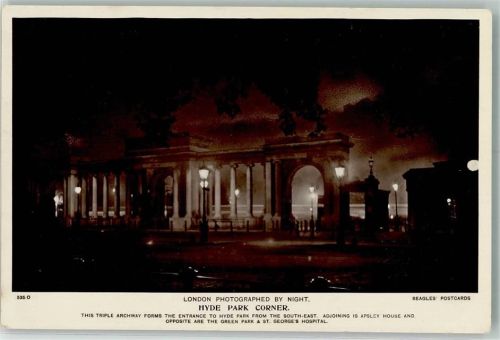 London Hyde Park Corner Nacht