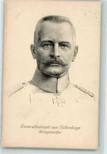 1915 Generalleutnant von Falkenhayn Kriegsminister Orden Verlag Stengel nr.49135