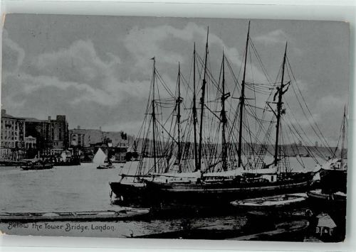London 1906 Hafen Tower Bridge