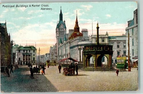 Aberdeen 1906 Marktszene Marktplatz Rathaus