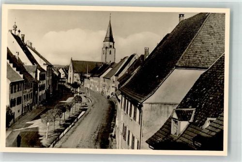 Hüfingen Hauptstraße mit Kirche St. Verena und Gallus