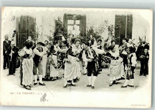 Napoli Tracht Tanz Tarantella Ort lt. Stempel