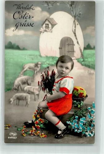 Kind Schafe Blumen Amag 64449/1