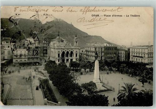 Oran 1914 Denkmal Place d´Armes theater
